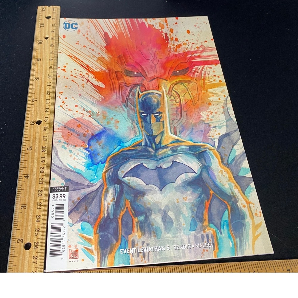 Event Leviathan 5 DC Comics 2019 Bendis Maleev Batman Watercolor Art Cover